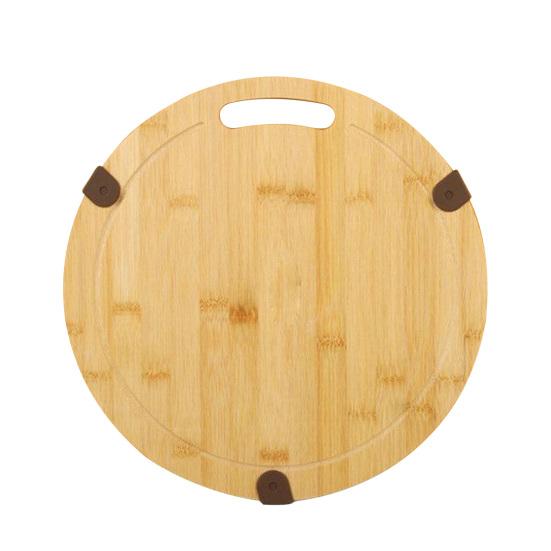 Bamboo Cutting Board Non-Slip Square Chopping Board for Meat Fruit Dough Dishwasher Safe Essential Kitchen Tool for Home Camping