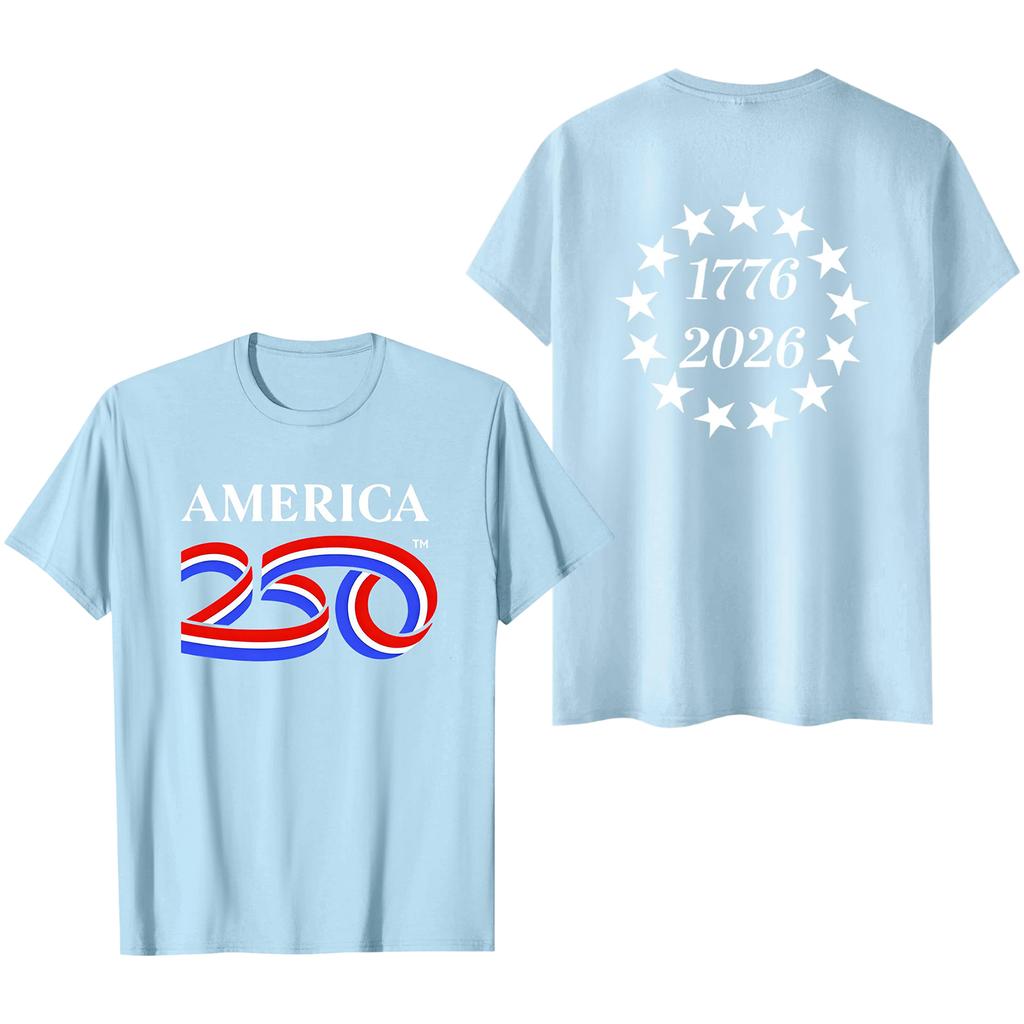 Men's Casual Short Sleeve T-Shirt 250 Years Anniversary Graphic Print Crew Neck Soft Fabric Comfortable Fit Lightweight