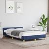 VidaXL Bed Frames with Headboard, Upholstered Bed with Slat Base, Double Bed with Footboard, Adult Bed, Modern, Blue 379540