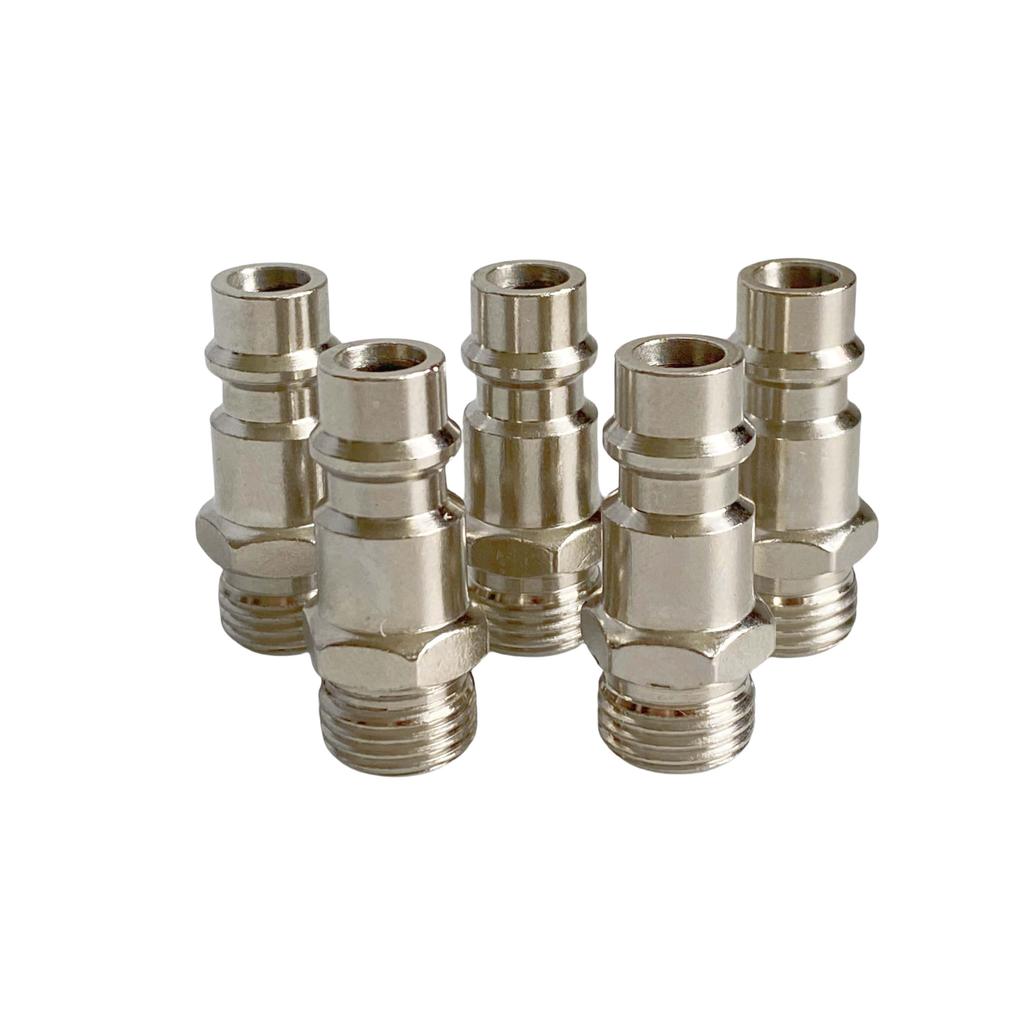 5Pcs EU Type Pneumatic Quick Fitting Connector Set PM20 SM20 G1/4 BSP Male Thread for Air Compressor Hose Connector Kit