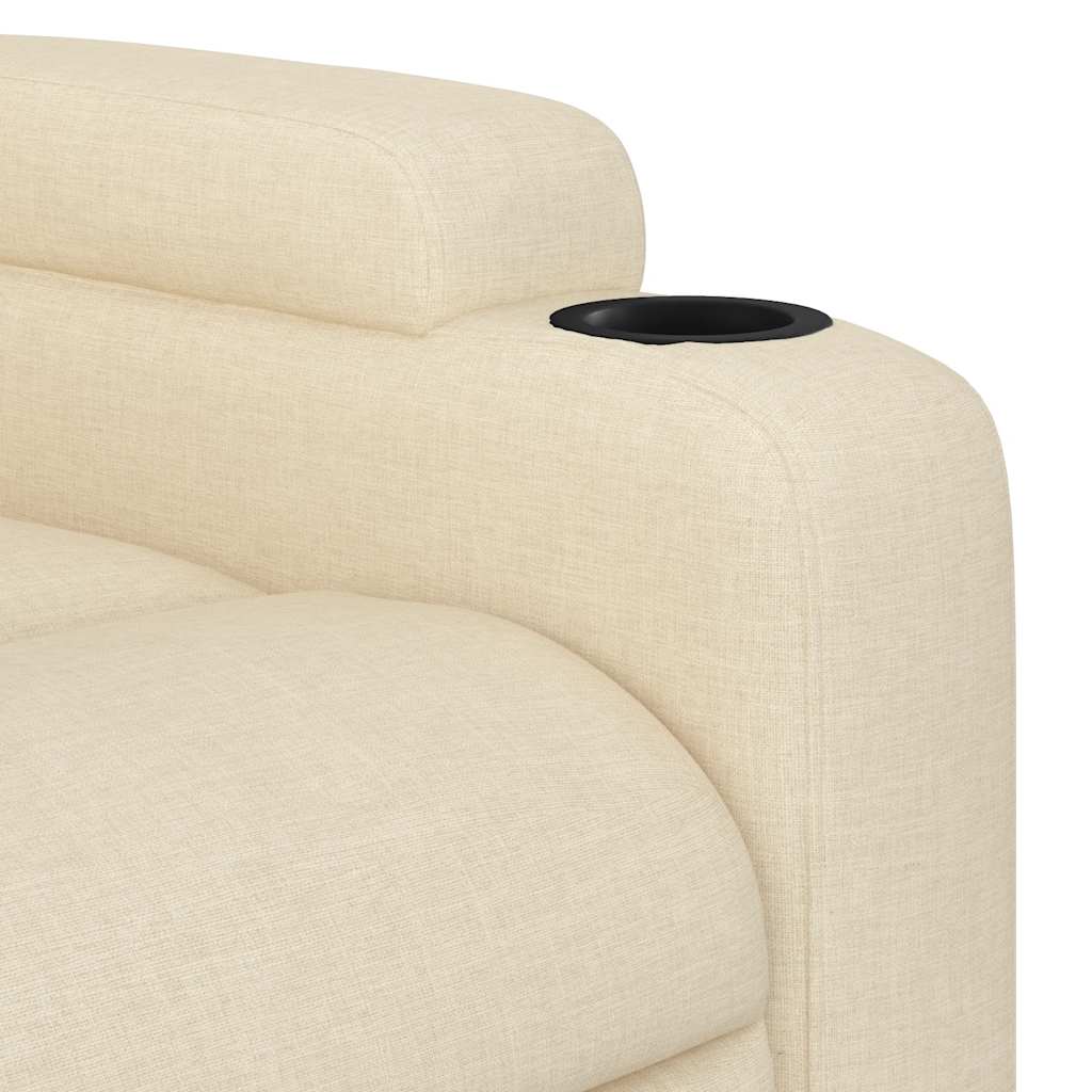Massage Relax Chair Cream Colored Fabric