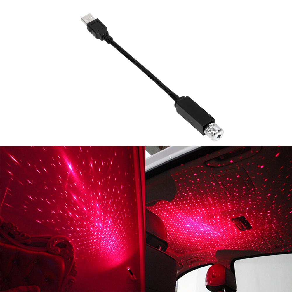 LED Car Roof Star Night Light Projector Atmosphere Galaxy Lamp USB Decorative Lamp Adjustable Multiple Lighting Effects Home Decoration