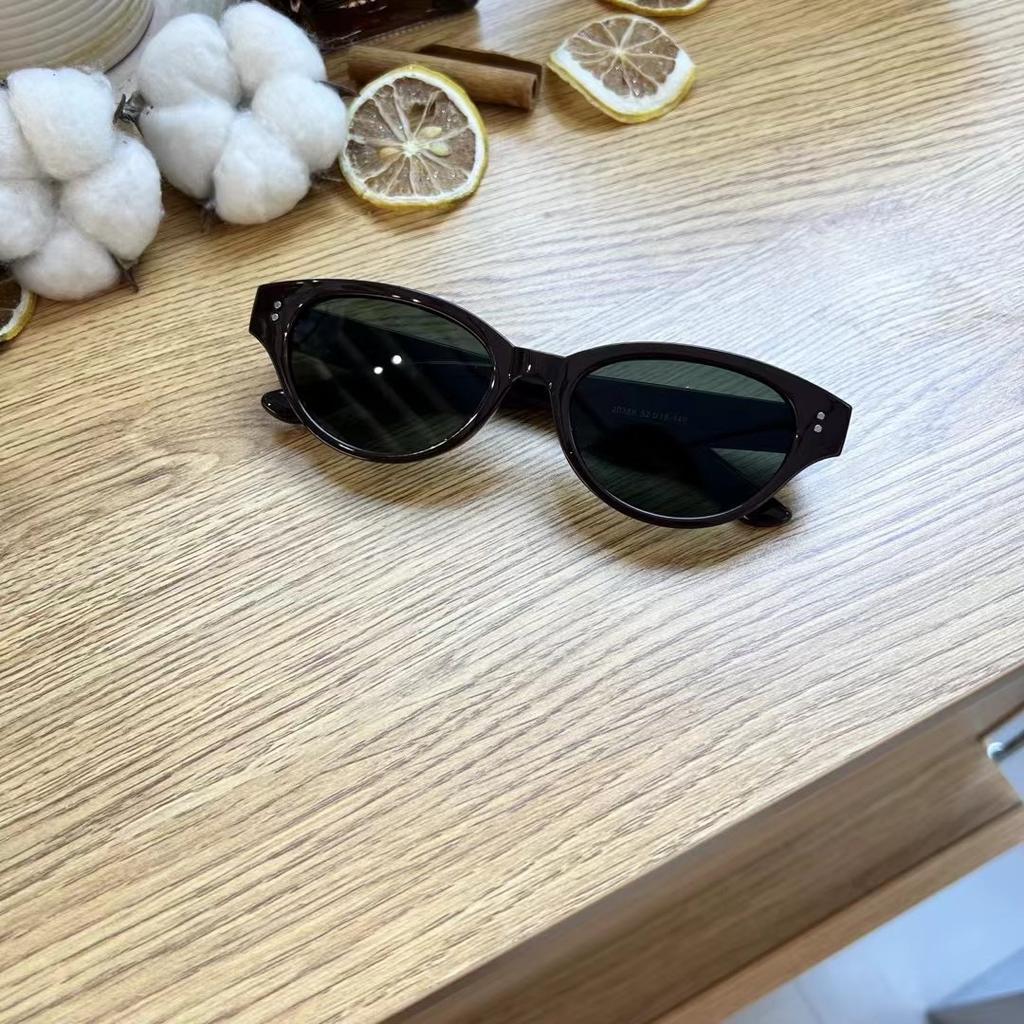 Korean Style Sun Glasses For Women Cat Eye Shape Uv400 Protection Sunglasses Men Vintage Retro Women'S Sun Glass