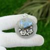 Anniversary Gift For Her Natural Owhyee Blue Opal Gemstone Pendant 925 Silver
