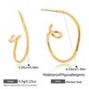 Minimalist Stainless Steel Geometric Twist Line Stud Earrings for Women Waterproof 18K Gold Plated Earring Fashion Jewelry Gifts
