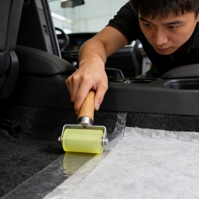 2Pcs Multipurpose Rubber Wheel Roller Tool Ergonomic Design for Car Soundproofing and DIY Seam Filling Projects