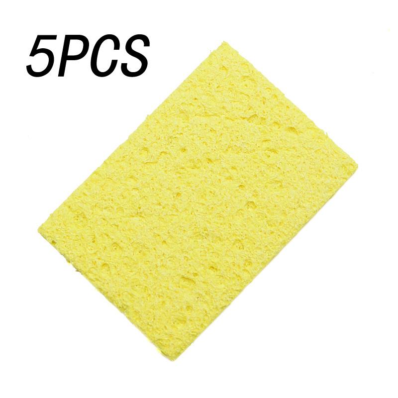 

5/10Pcs Yellow Cleaning Sponge for Electric Welding Soldering Iron Durable Home & Office Use Cleaner