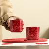 Chinese ceramic single cup tea set, tea cup, teacup master cup, wedding red newcomer tea cup, engagement cup