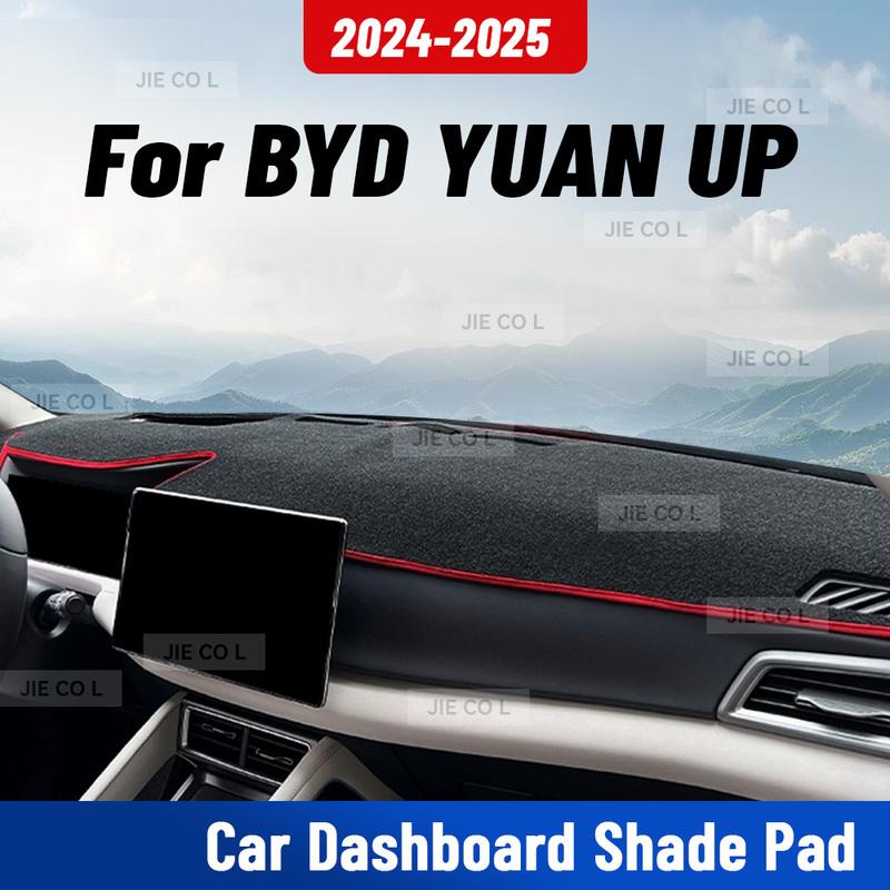 For BYD YUAN UP 2024 2025 Car Dashmat Anti-UV Dashboard Cover Dash Mat Sunshade Carpet Protective Polyester blanket Accessories