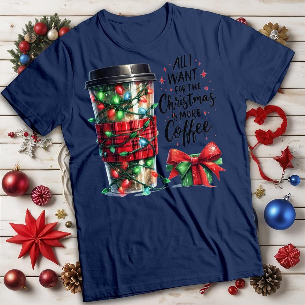 Unisexs and Unisexs Christmas Lights Coffee TShirt Tee for Adults MC