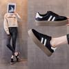 Leather women's spring new women's platform sports board shoes women's retro casual women's shoes