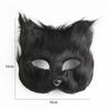 New Fox Long Hair Half Face Mask Halloween Makeup Ball Party Prop Liaozhai Little Fox Fairy Mask