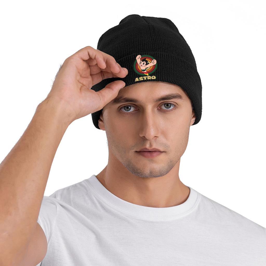 Astro Boys Beanie Hats Bonnet Hats Adult Unisex Retro Outdoor Knit Hat Winter Pattern Warm Soft Caps