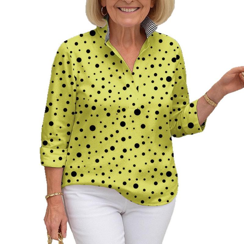 2025 New Women's Casual Long Sleeve Regular Digital Printed Women's Tops Shirts