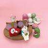 1pc Japanese Style Cute Cat Flower Appreciation ZAKKA Cherry Blossom Matcha INS Trendy Toy DIY Resin Handicraft Small Ornaments