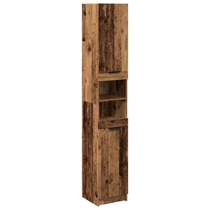 VidaXL Armoire de salle de bain vieux bois bois d'ingénierie, armoire de rangement de salle de bain, placard de salle de 856943