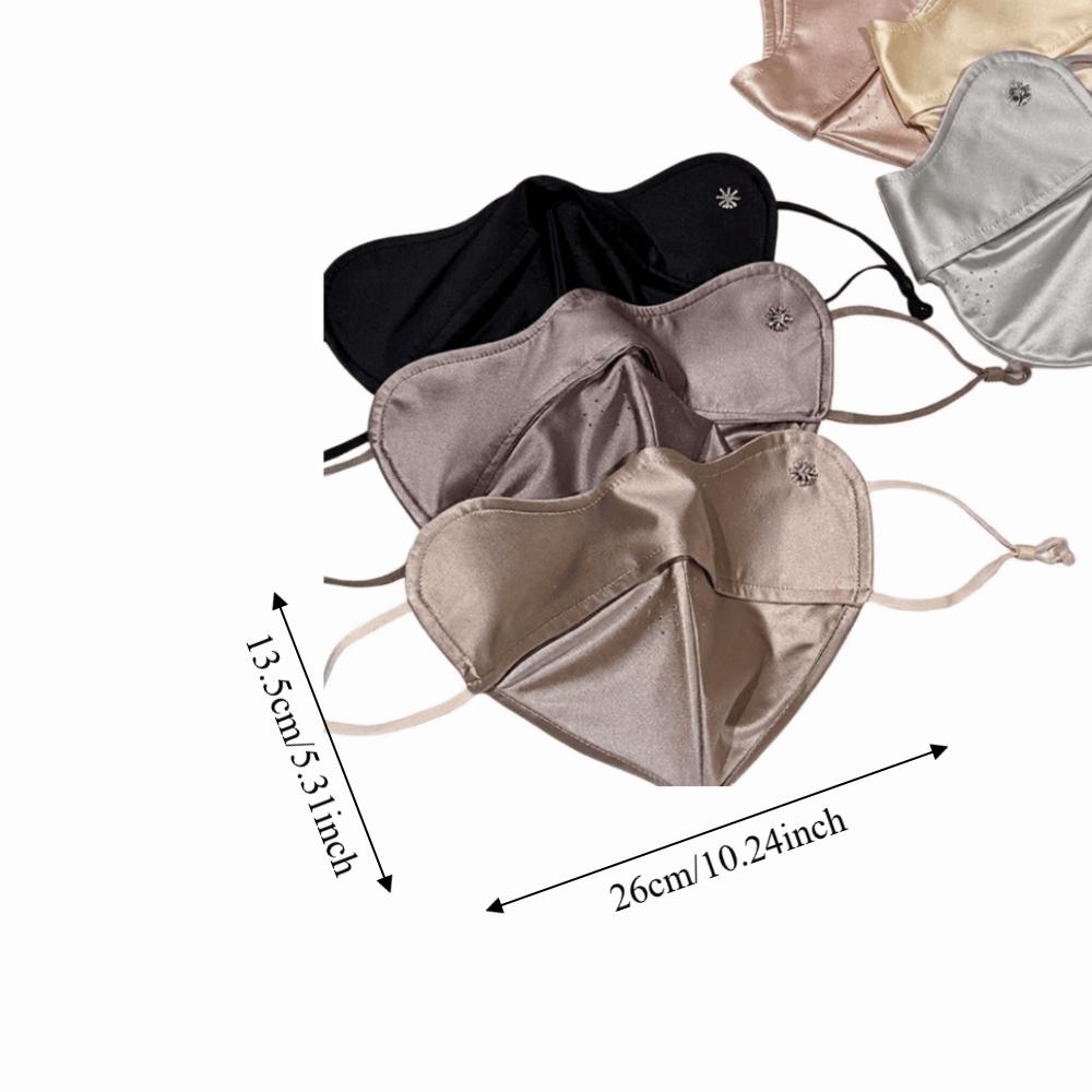 Washable Ice Silk Face Mask Solid Color Snowflake Rhinestone Breathable Face Shield Sun Protection Unisex Dustproof Face Mask