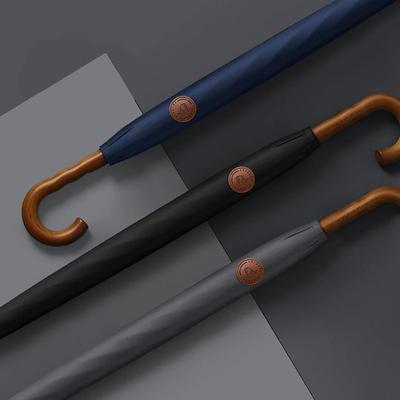 New Large Golf Umbrella for Men Women Wooden Handle 120cm Big Umbrella Windproof Strong 8K Long Umbrellas Luxury