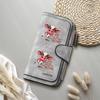 Cute Cow Printed Long Wallet Casual Multi Slot Portable Card Holder Purse for Daily Use