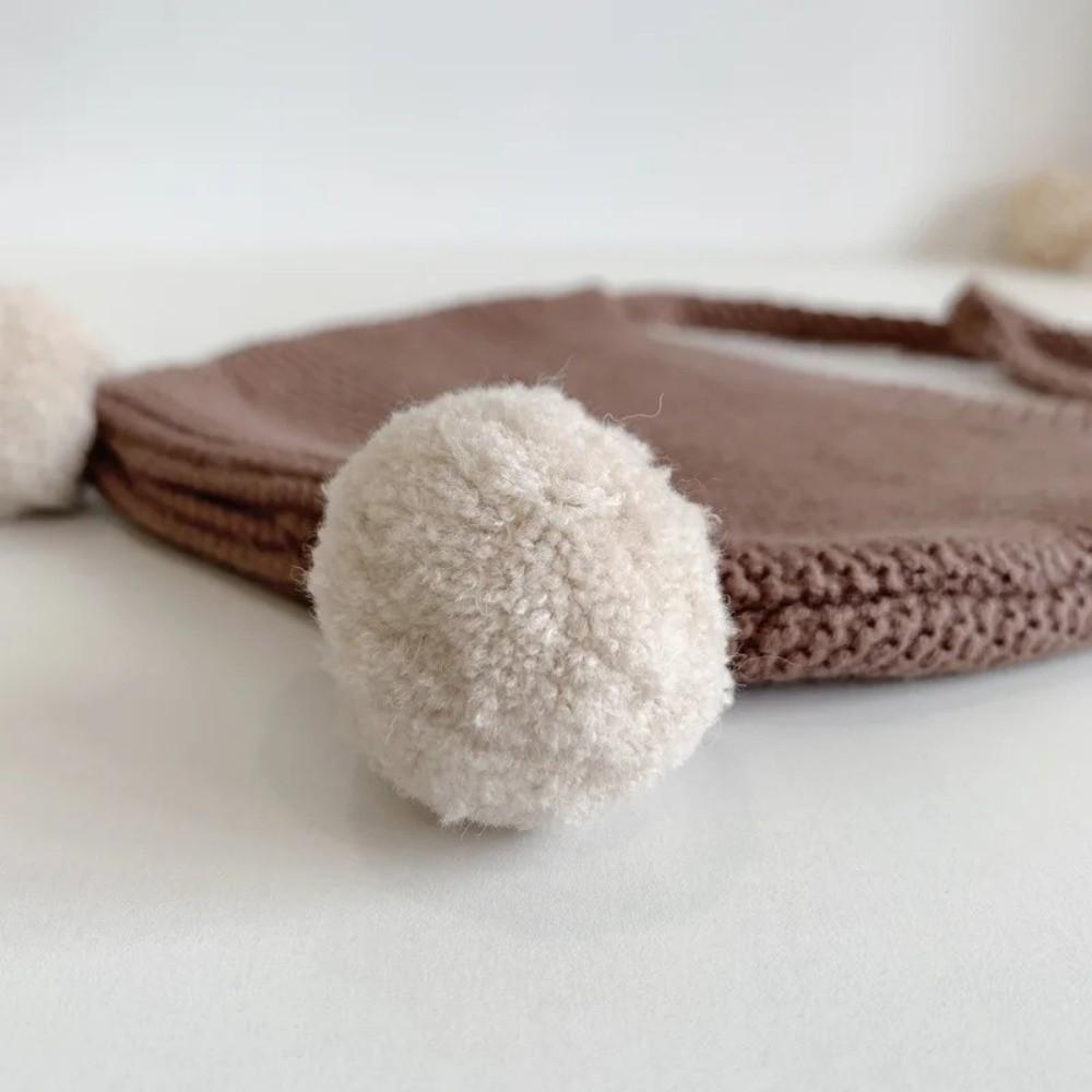Korean Toddler Knitted Hat Winter Warm Infant Bonnet New Baby Ear Protection Hat