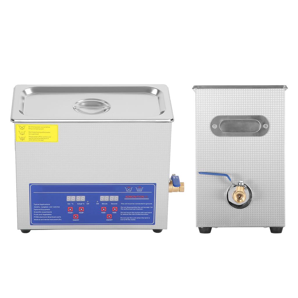Digital Ultra Sonic Cleaner Bath Timer Stainless Tank Cleaning 6L Ultrasonic