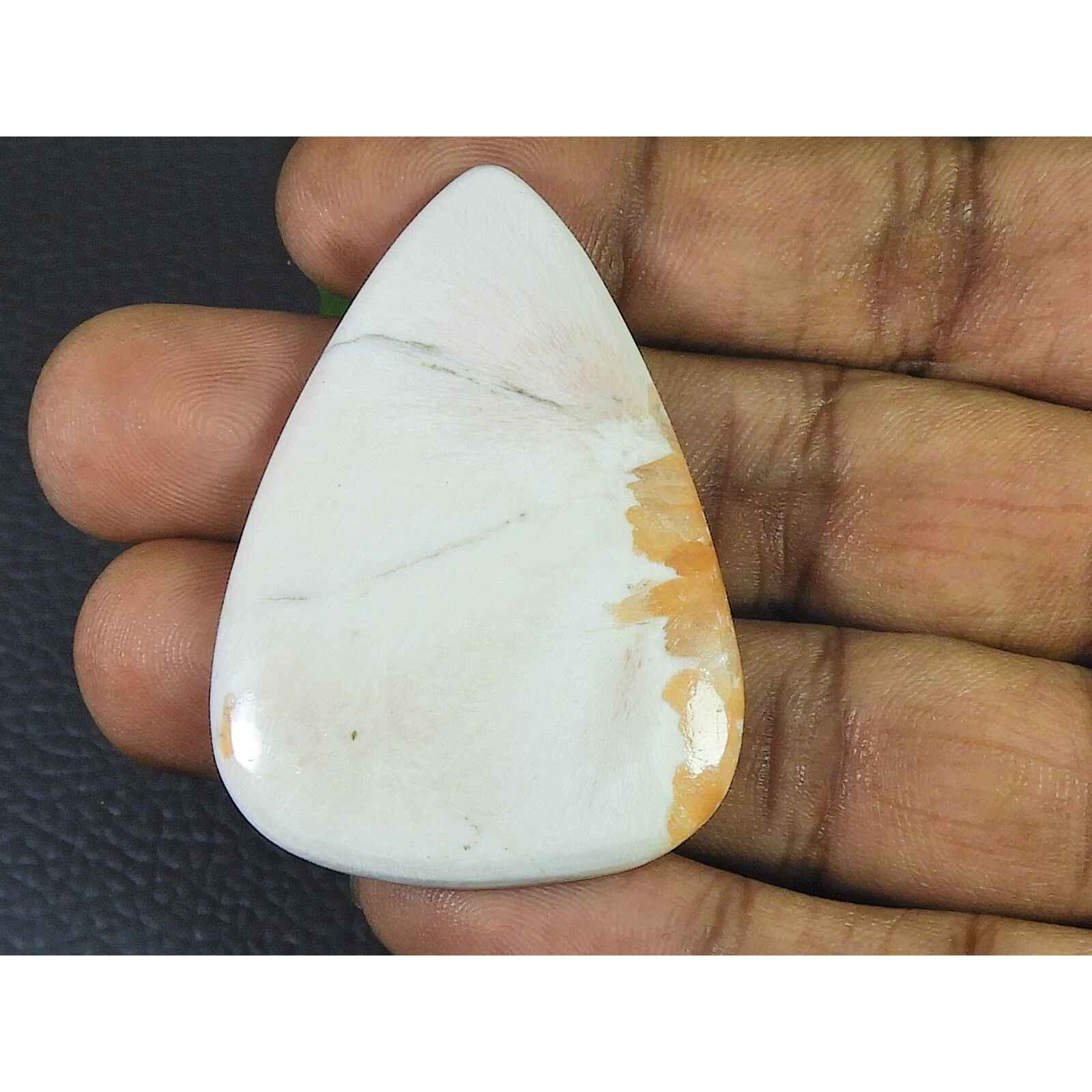 

Natural Pink Scolocite Pear Shape Cabcohon Loose Gemstone 54Cts. 34X50X04MM SK-3515