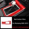 For Ford Mustang 2009-2014 Accessories Car Center Console Gear Shift Box Panel Decor Sticker Carbon Fiber Interior Trim Cover
