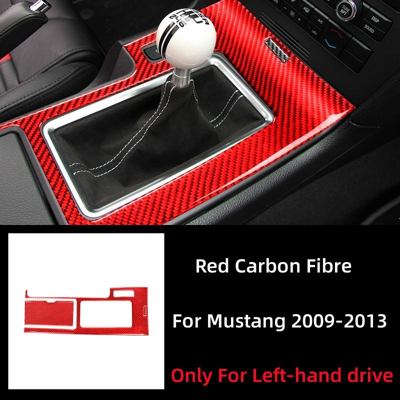 

For Ford Mustang 2009-2014 Accessories Car Center Console Gear Shift Box Panel Decor Sticker Carbon Fiber Interior Trim Cover