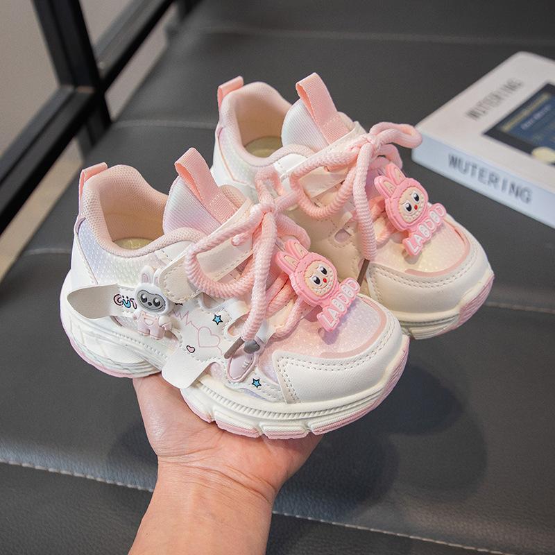 Dad's New Style Sports Shoes, Cartoon-shaped Soft Soles, Girls' Running Shoes, Student Shoes