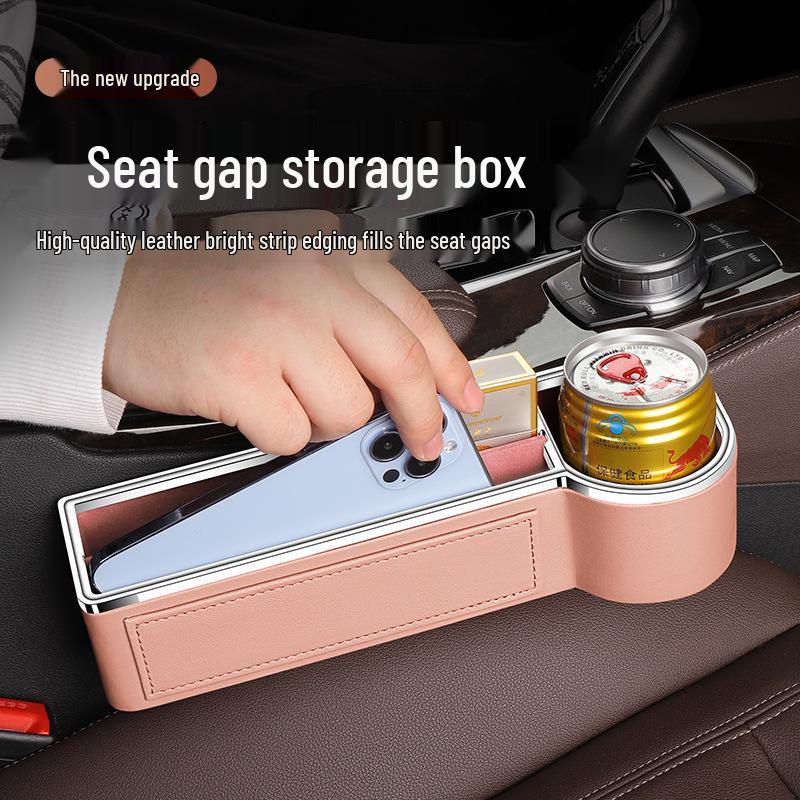 Leather Car Seat Gap Organizer and Cup Holder