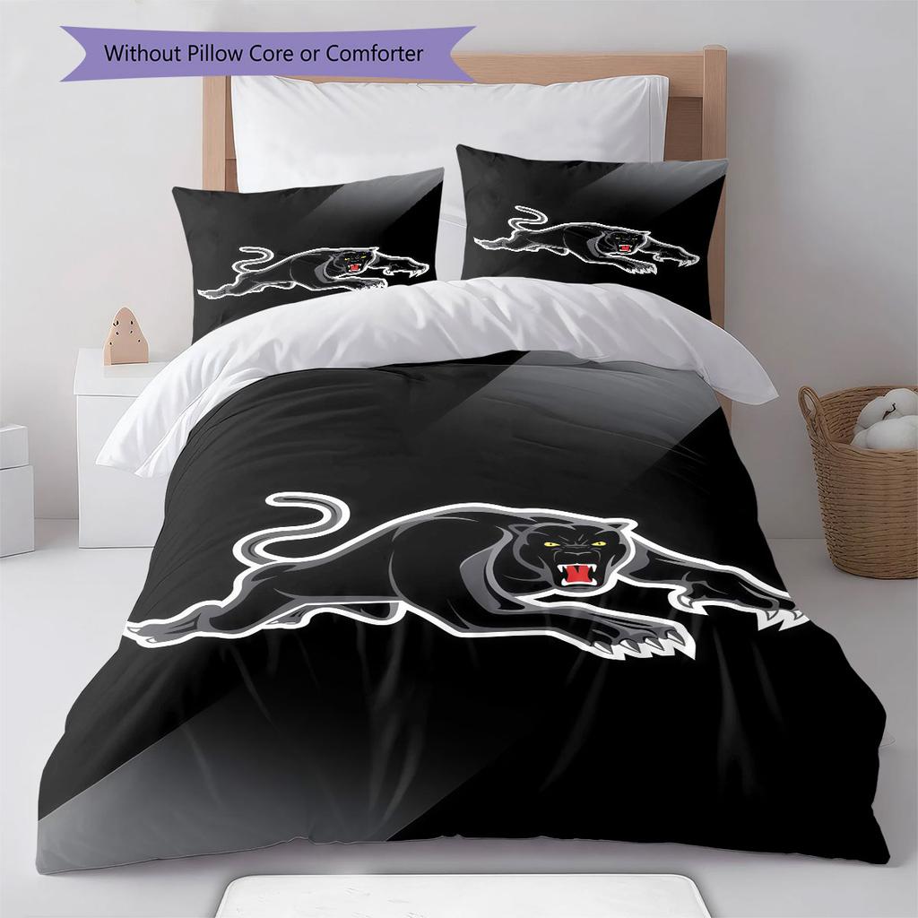 Echtes Penrith Panthers Bettwäsche Steppbett Set Bettbezug Kissenbezug Heimdekoration Geburtstagsgeschenk (1 Bettbezug + 2 Kissenbezüge, ohne Füllung)