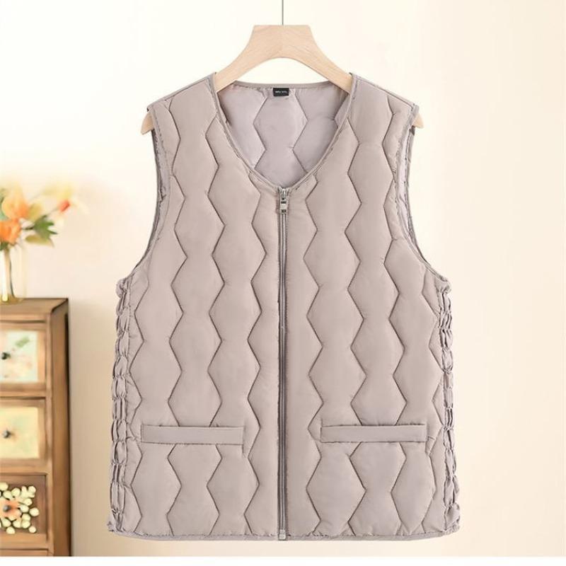 High-quality Down Cotton Vest Women's Autumn and Winter Warm Stand-up Collar Sleeveless Vest Fashion Outer Vest Jacket