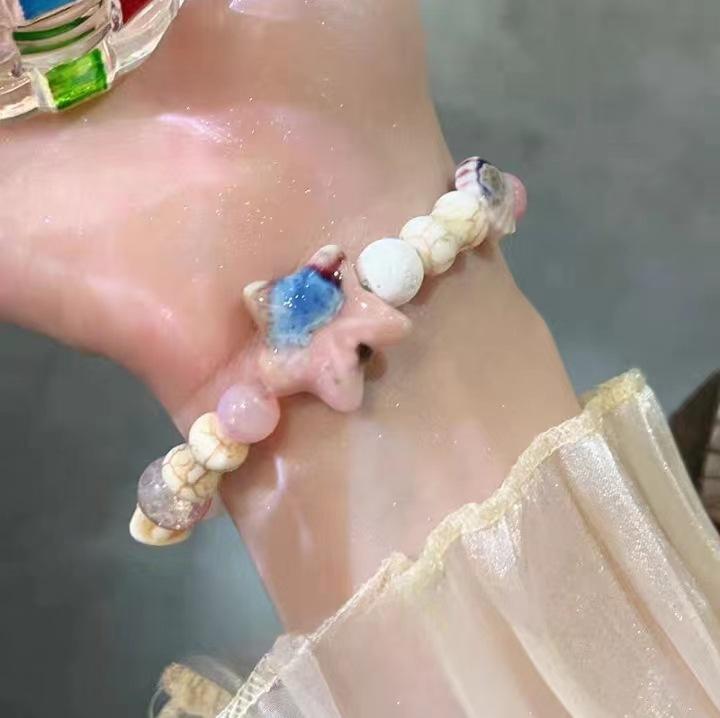 Elegant Ceramic Handcrafted Beaded Bracelet Fashionable And Unique Accessory
