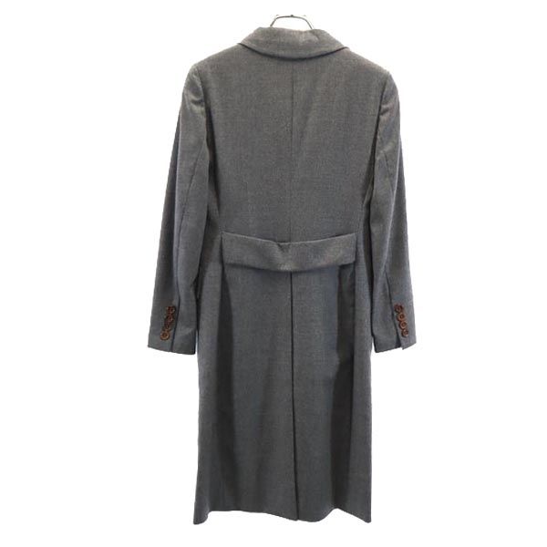 BETTINA SCHOENBACH 100% wool Chester coat 34 gray HUMBURG Women Used