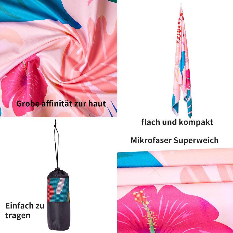 Customized Printed Sublimation Microfiber Quick Dry Sand Free Oversized Beach Towel with Logo Bath Towel for Travel