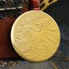 Horse Commemorative Coin Ornament Traditional Gold Charm Home Decors Chinese New Year Horse Decorations For Cars Bags Shop
