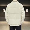 Herren Winter Daunenjacke Warmer Puffer Mantel Lässig Lockerer Schnitt Umlegekragen Einfarbig Urbane Jugend