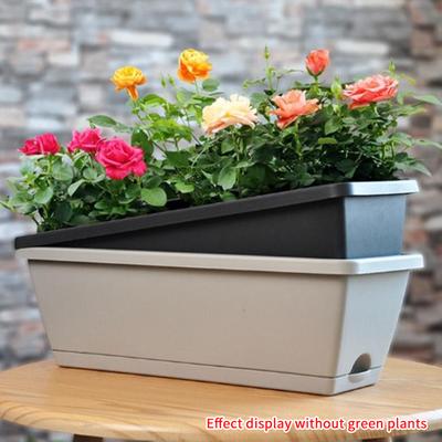 Useful Long-Lasting Rectangular Planter Impact Resistance Rectangular Flower Box Vegetable Growing Pot Multipurpose