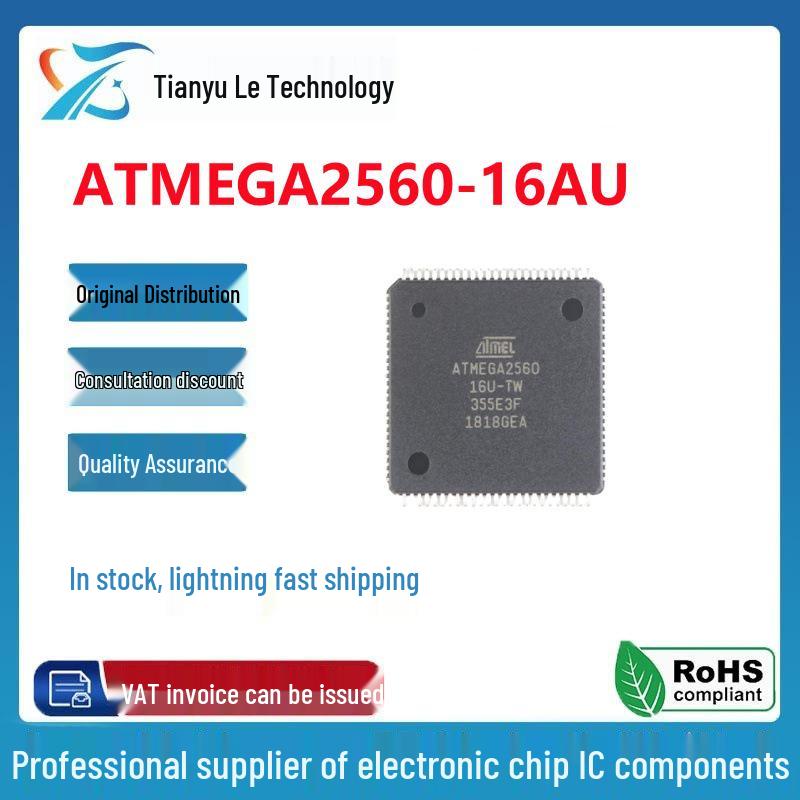ATMEGA2560-16AU 8-bit Microcontroller, 256K Flash, TQFP-100