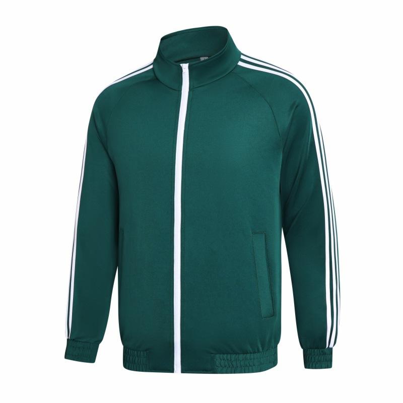 

Весенне-осенний мужской спортивный костюм с тремя полосками, повседневная куртка с длинным рукавом, большой размер, модная спортивная одежда 5XL зелёный