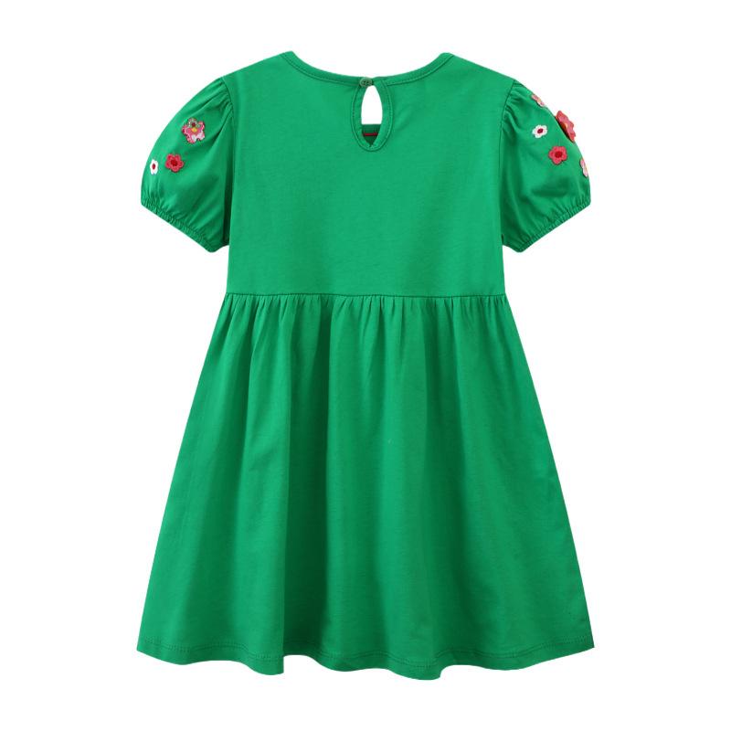 Summer New Children's Dress Girls Dress Style Fashion Girls Cartoon Embroidered Princess Dress