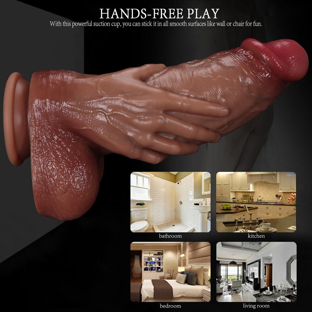 Best-Selling Realistic Dildo for Women - Lifelike Silicone Penis with Handheld Base, Ultra-Realistic Adult Toy