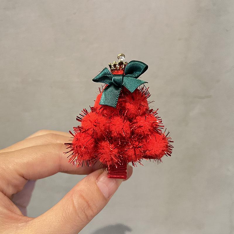2023 Christmas Tree Hair Clips for Girls - Festive Bangs & Side Hair Accessories for Children
