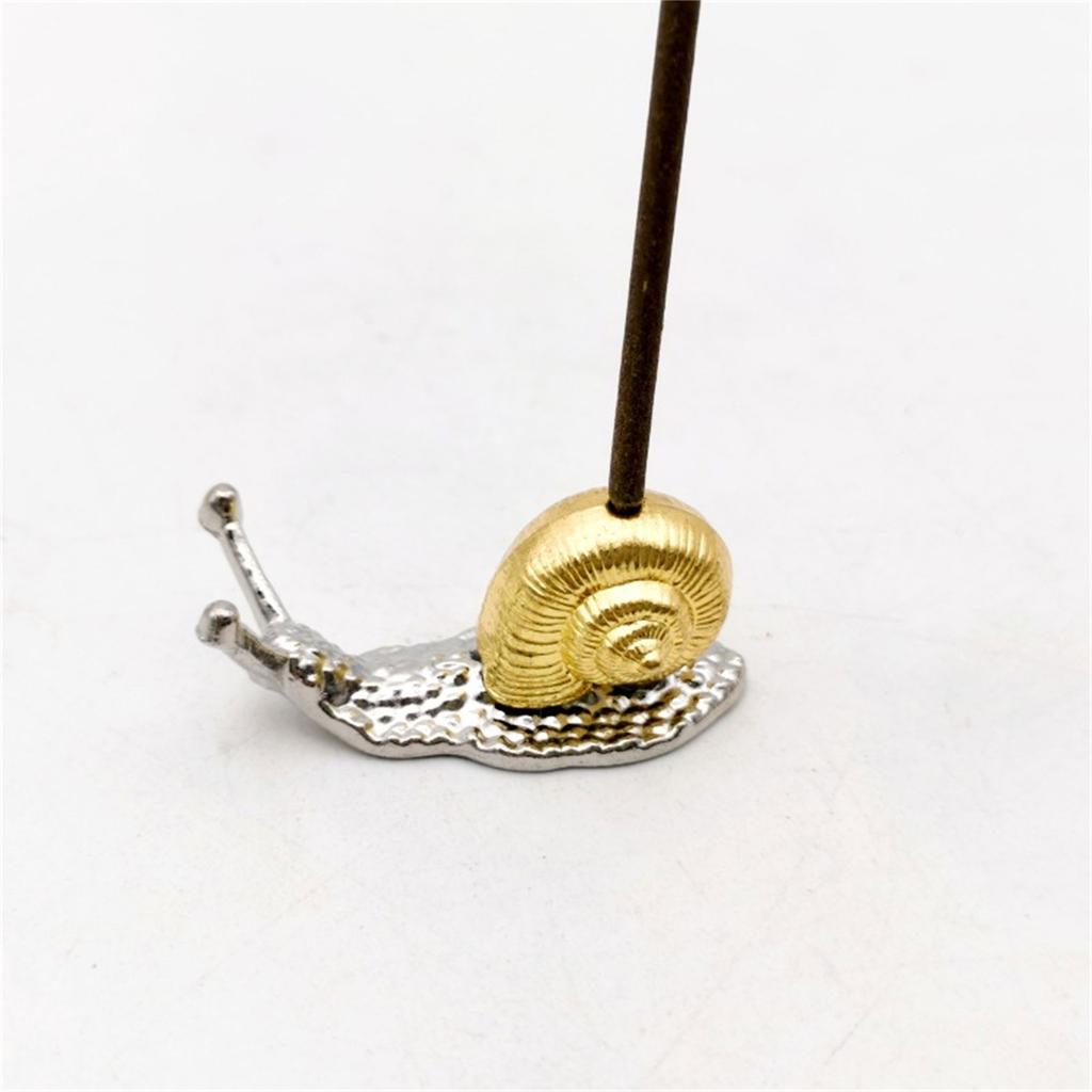 Metall-Räucherstäbchenhalter, Schneckenform, Räuchergefäße, Basis, Tier-Räucherstäbchenhalter, Heimdekoration für Yoga, Meditation