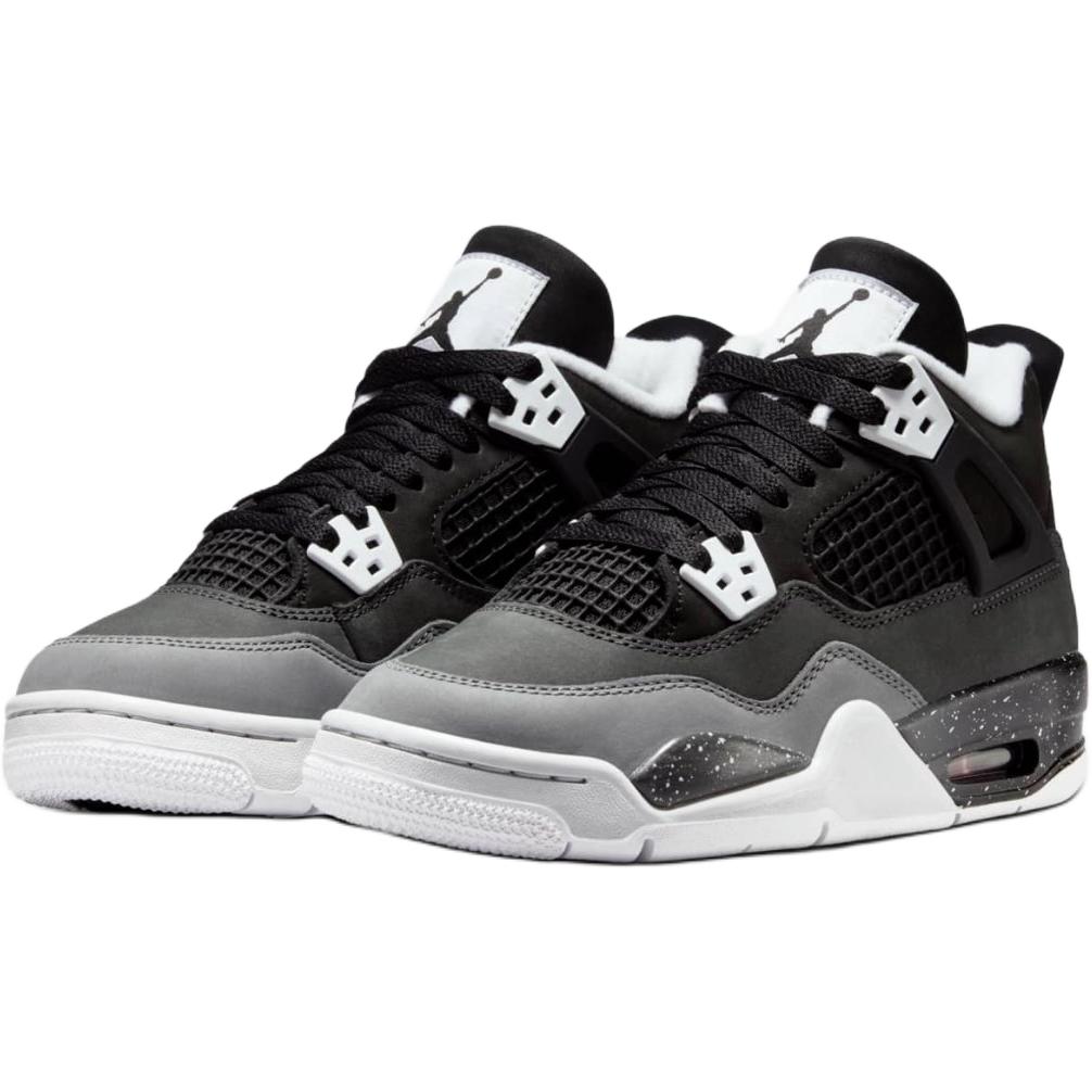 Nové Jordan Air Jordan 4 protiskluzové proti okopu vysoké dětské basketbalové boty černé unisex