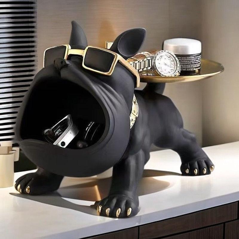 Home Decoration Bulldog Ornament - Dog Statue Storage Box, Animal Decoration Resin Craft Art Sculpture, Home Dog Sculpture