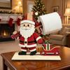 Cartoon Elk Snowman Tissue Holder Cute Desktop Storage Rack  Christmas Decoration