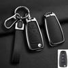 Zinklegering Leer Auto Sleutelhoesje Cover voor Ford Fiesta Ranger C-Max S-Max Focus 3 4 Galaxy Mondeo Transit Tourneo Custom MK4