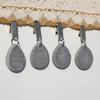 Marble Tablecloth Weight with Metal Clip, Teardrop Shape Table Cover Weight, Outdoor Party Picnic Dinner Tablecover Pendant Stone
