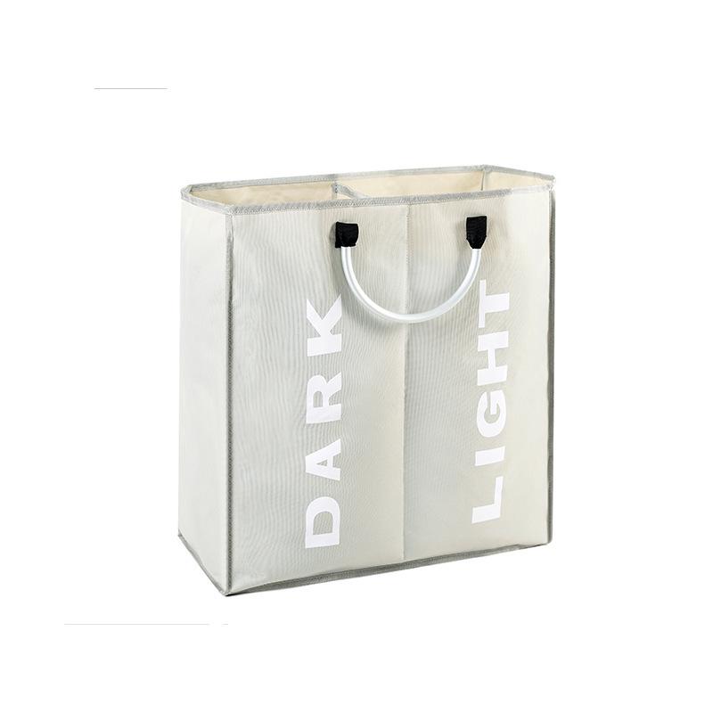 

Dual Grid Laundry Storage Bag for Bathroom and Bedroom 53*23*53 cm светло-серый